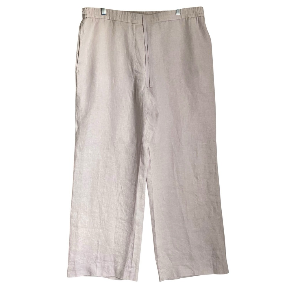 COS Wide Leg Linen Blend Pants in Light Pink (neutral)